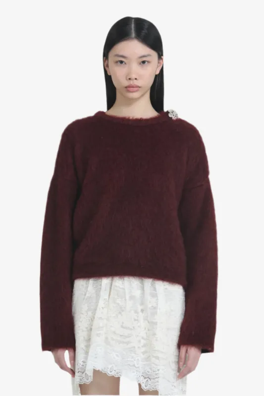 Maglione con bottone gioiello a fiore sold by No. 21