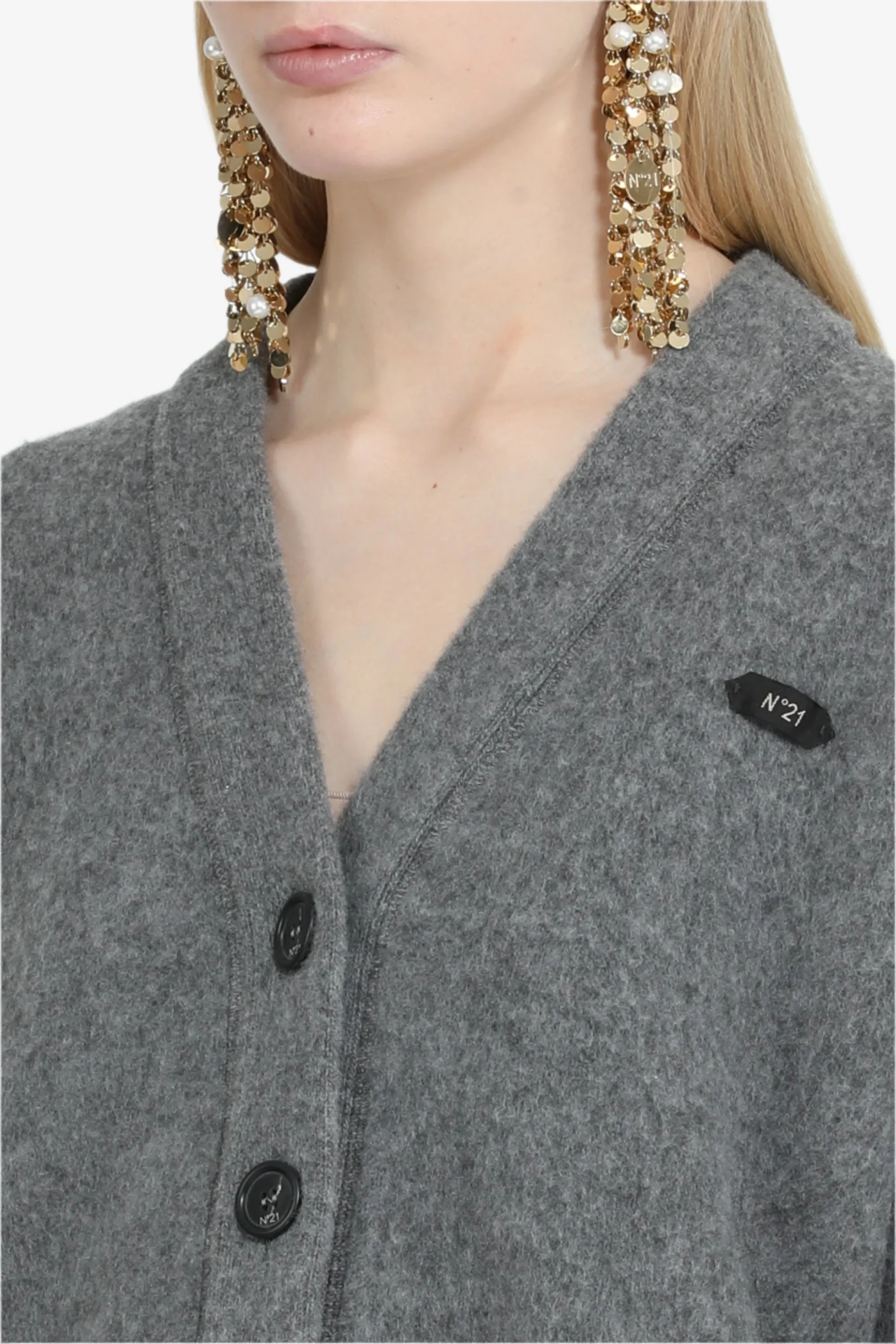 Maglia Cardigan con logo sold by No. 21 product image thumbnail 5