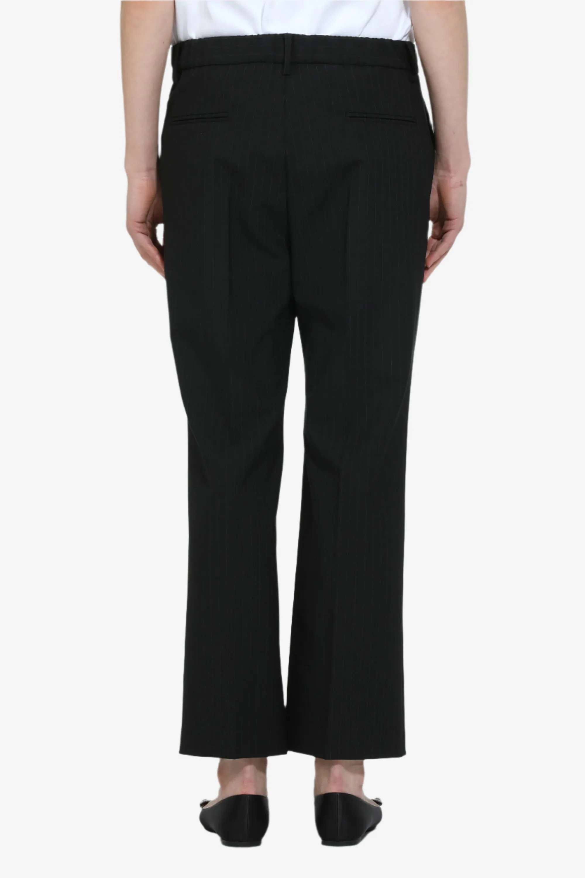 Pantalone straight fit rigato alla caviglia sold by No. 21 product image thumbnail 2