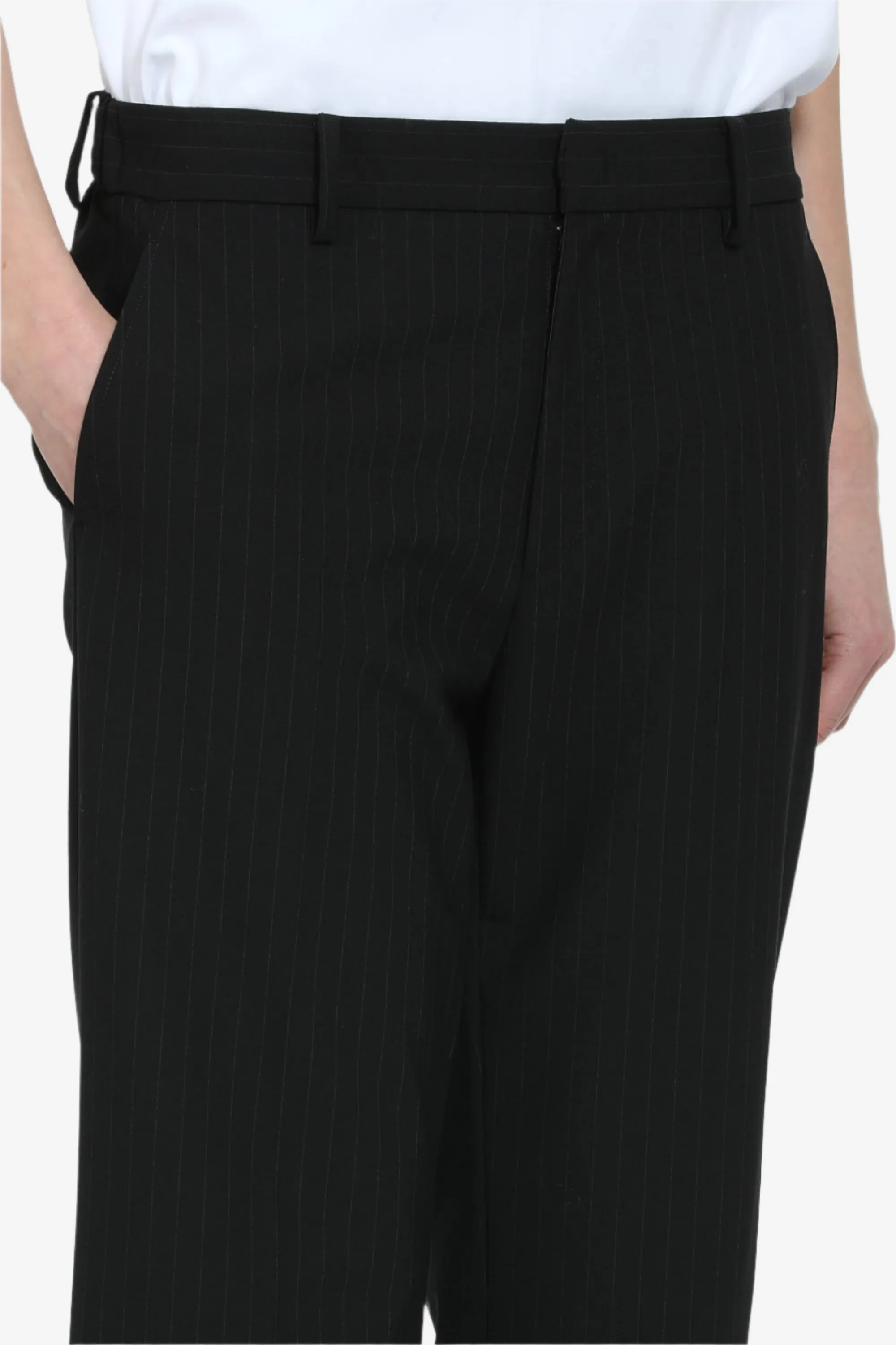 Pantalone straight fit rigato alla caviglia sold by No. 21 product image thumbnail 5
