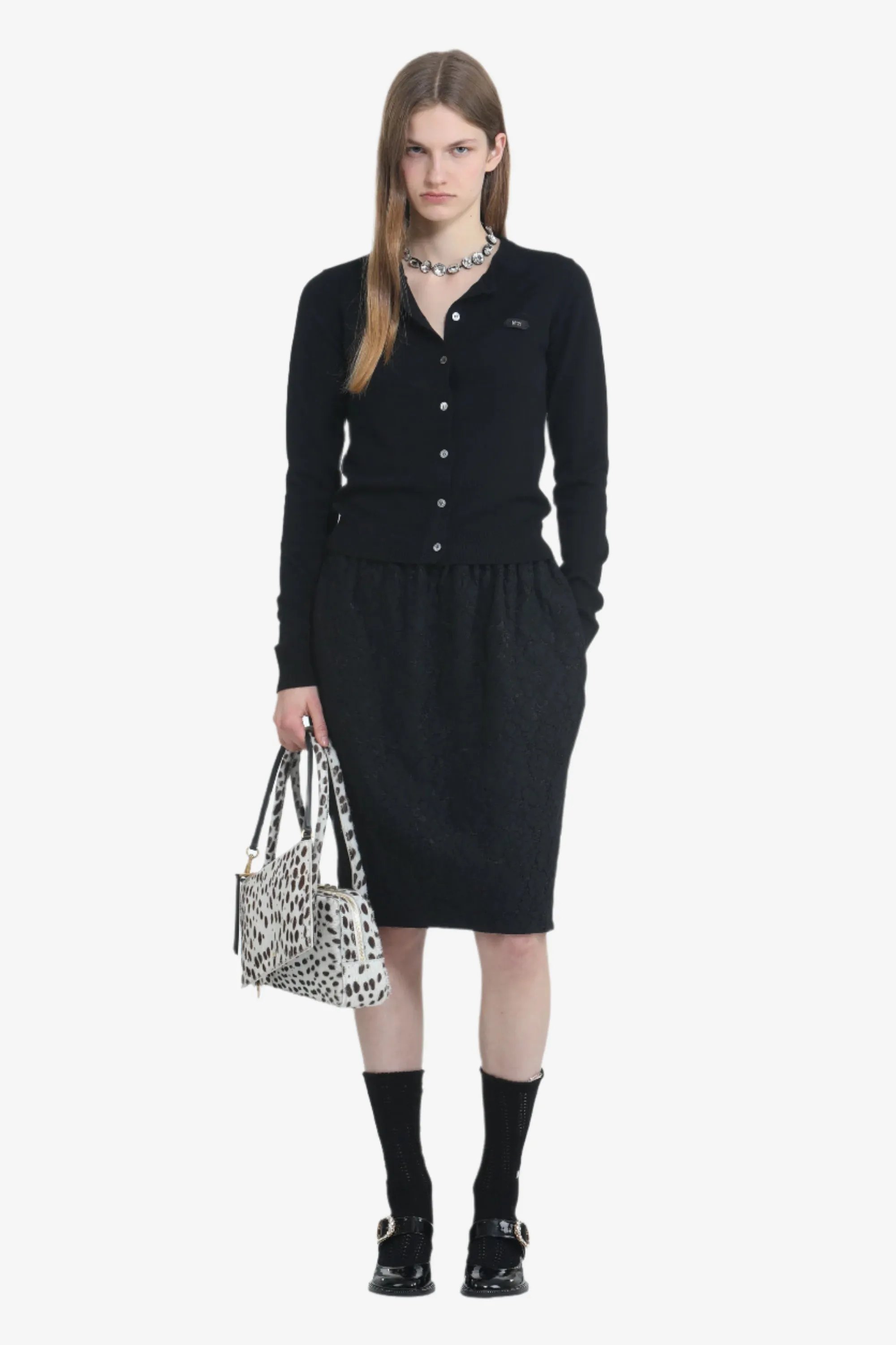 Cardigan girocollo con logo sold by No. 21 product image thumbnail 4