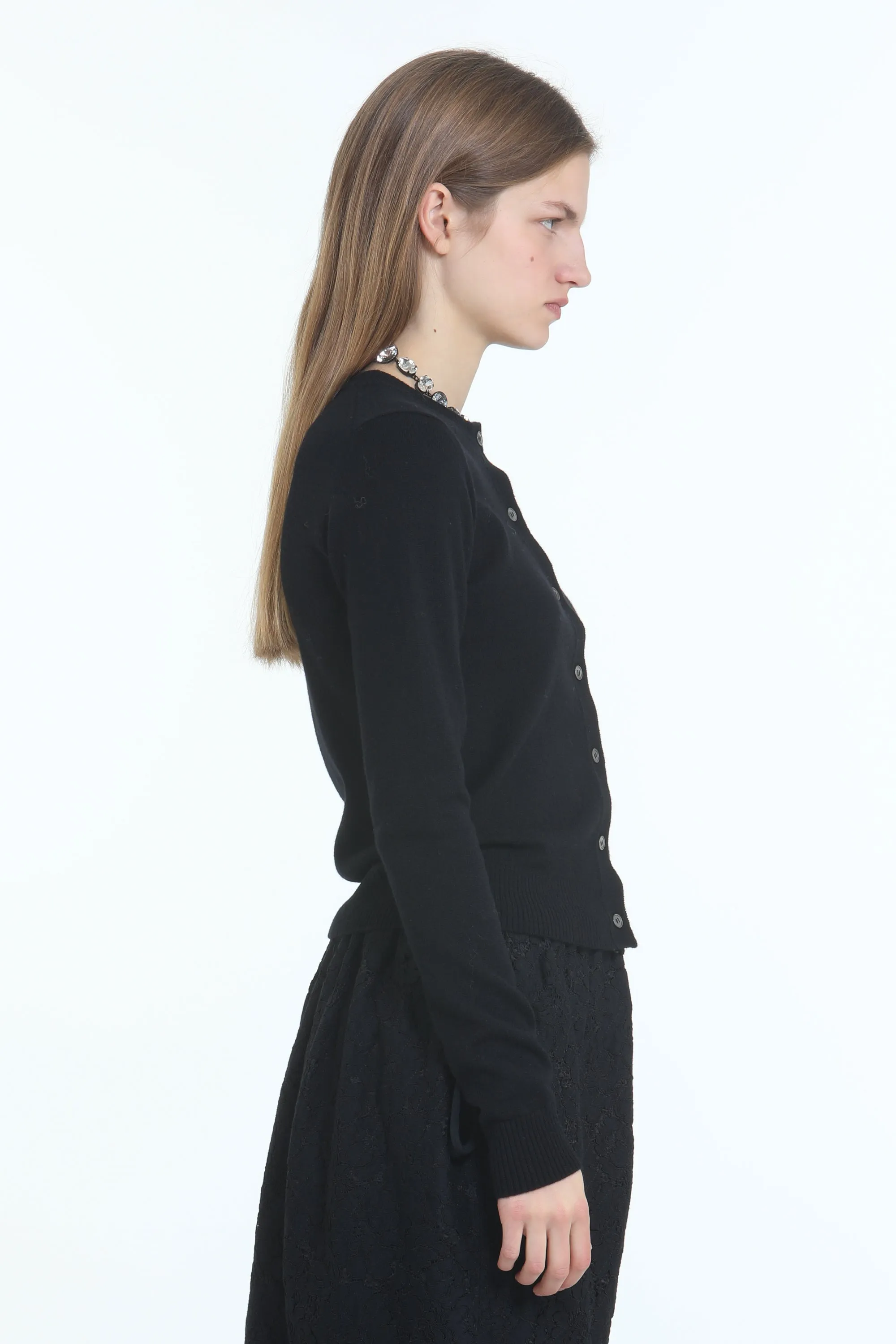 Cardigan girocollo con logo sold by No. 21 product image thumbnail 3