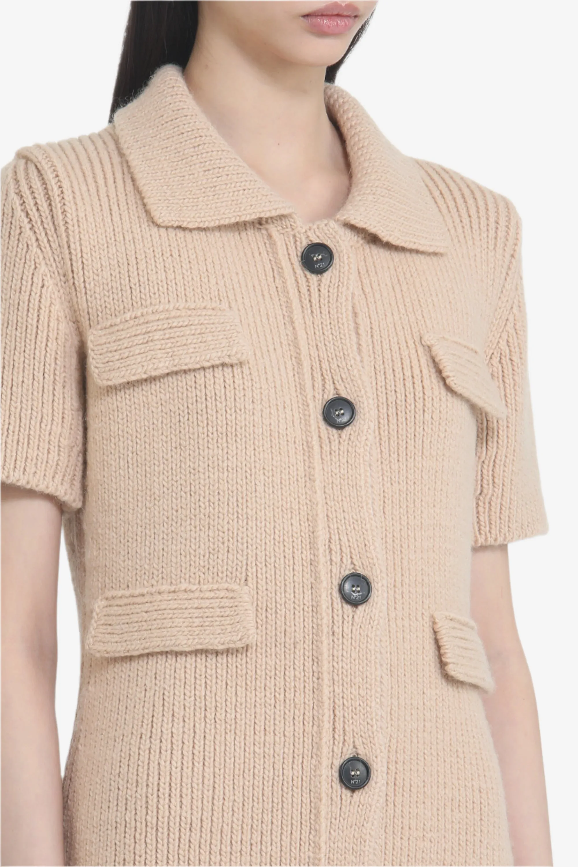 Abito in maglia maniche corte con colletto sold by No. 21 product image thumbnail 5