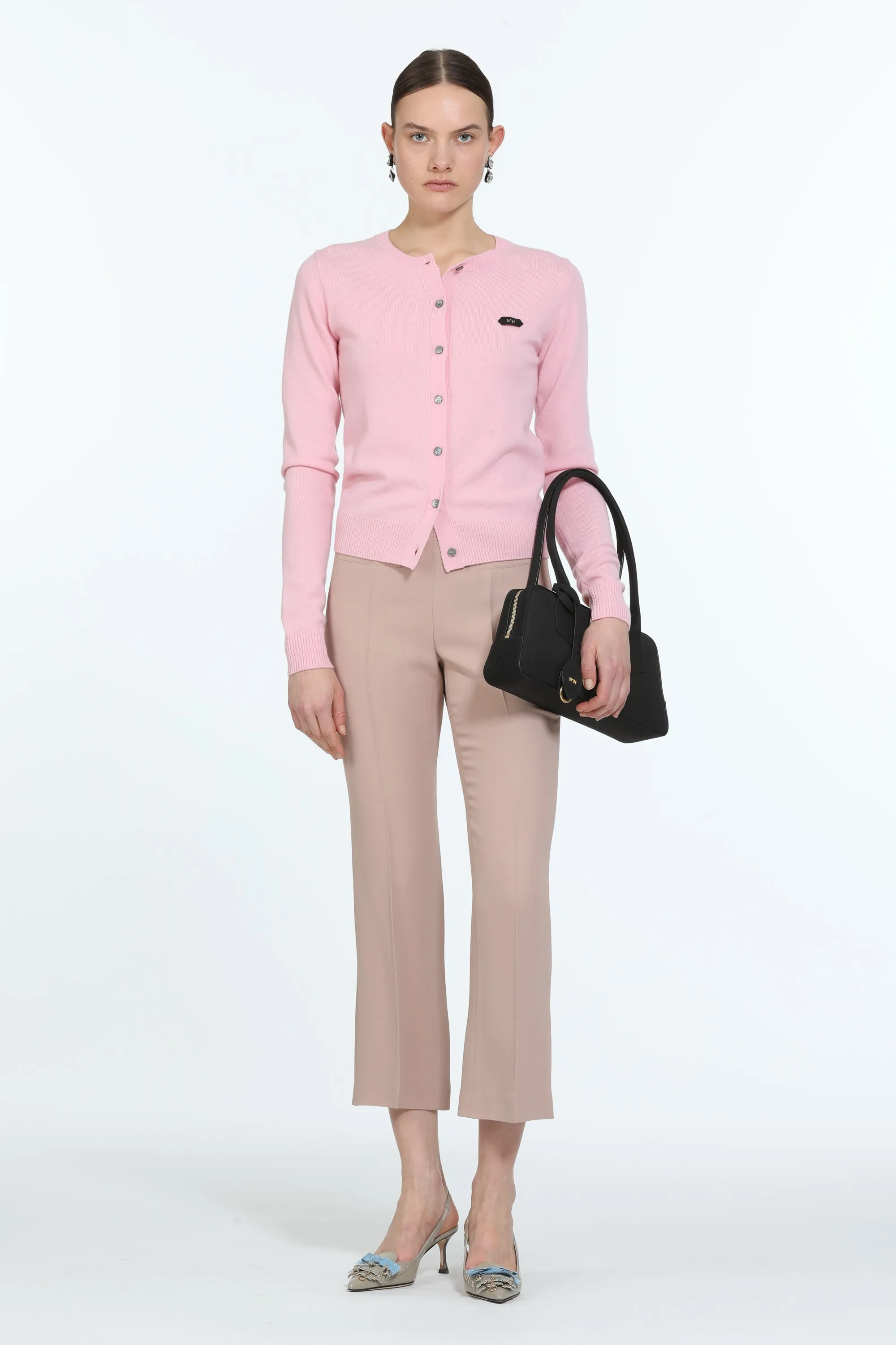 Cardigan girocollo con logo sold by No. 21 product image thumbnail 4