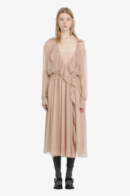 Abito lungo con scollo incrociato e coulisse in vita sold by No. 21