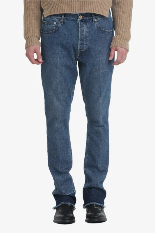 Jeans cinque tasche con fondo a contrasto sold by No. 21