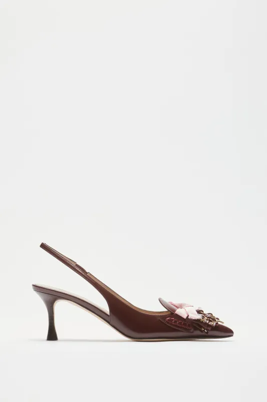 Slingback con frange e borchie made by No. 21