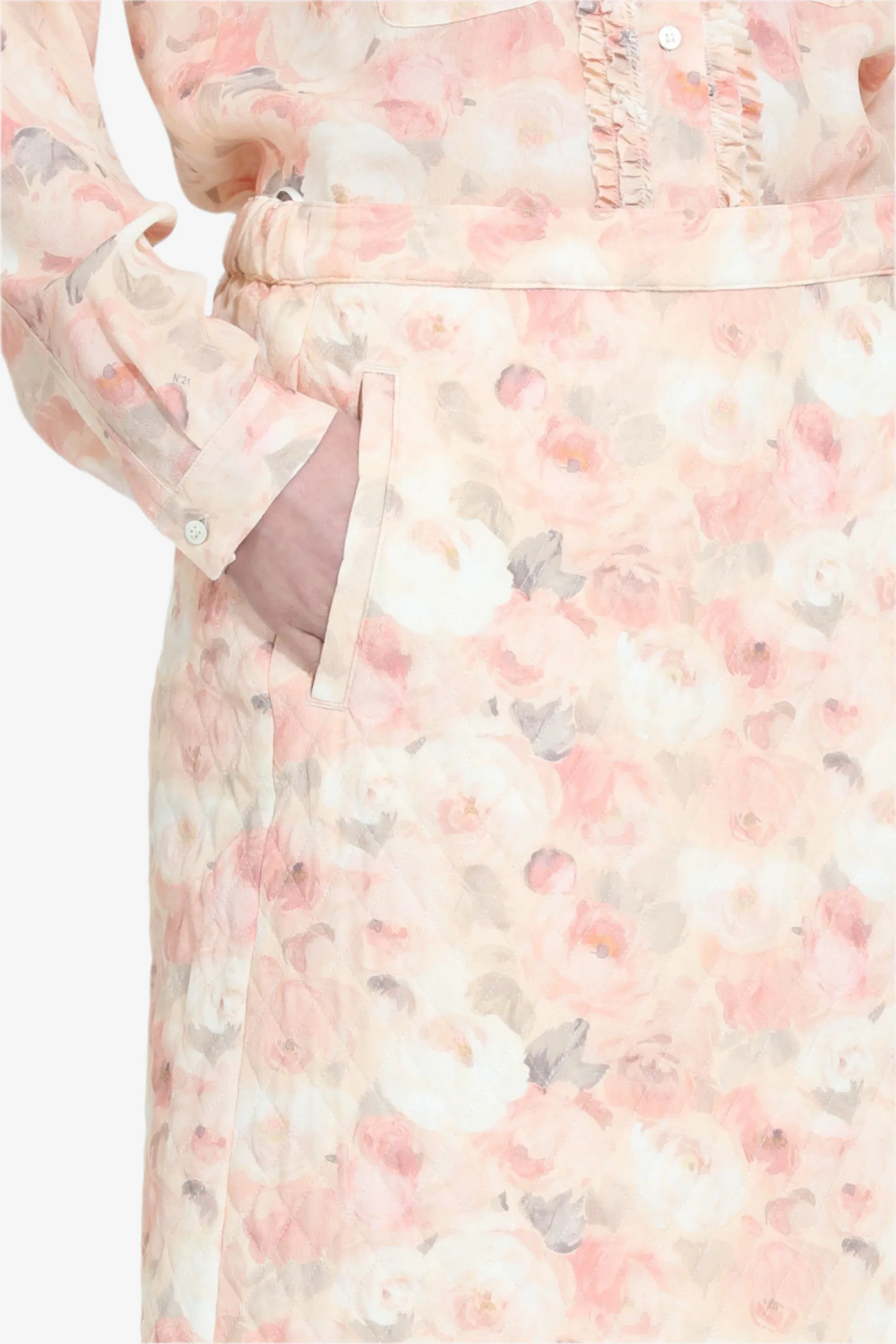 Gonna a portafoglio sopra il ginocchio con stampa fiori sold by No. 21 product image thumbnail 5