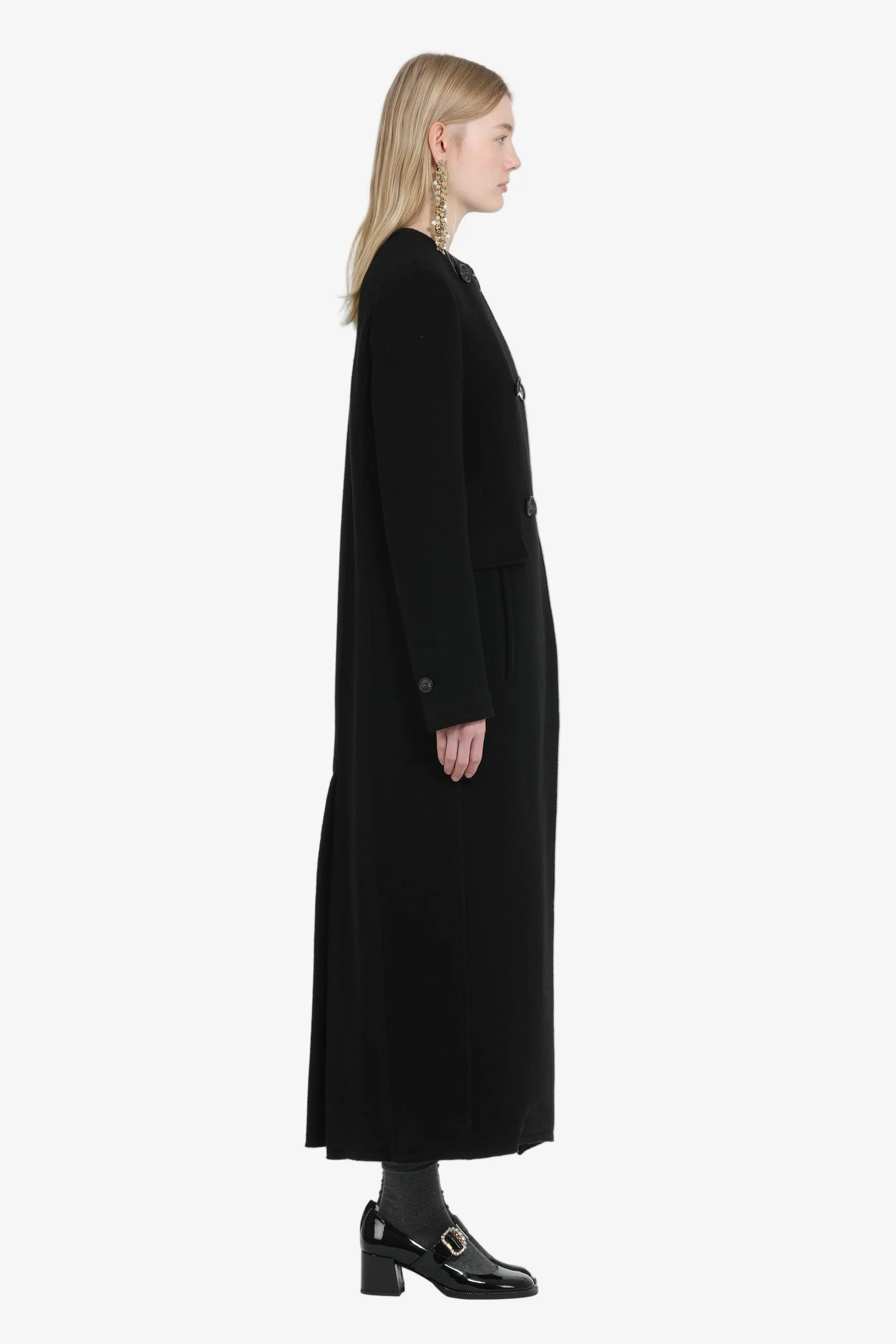 Cappotto lungo doppiopetto senza colletto sold by No. 21 product image thumbnail 3