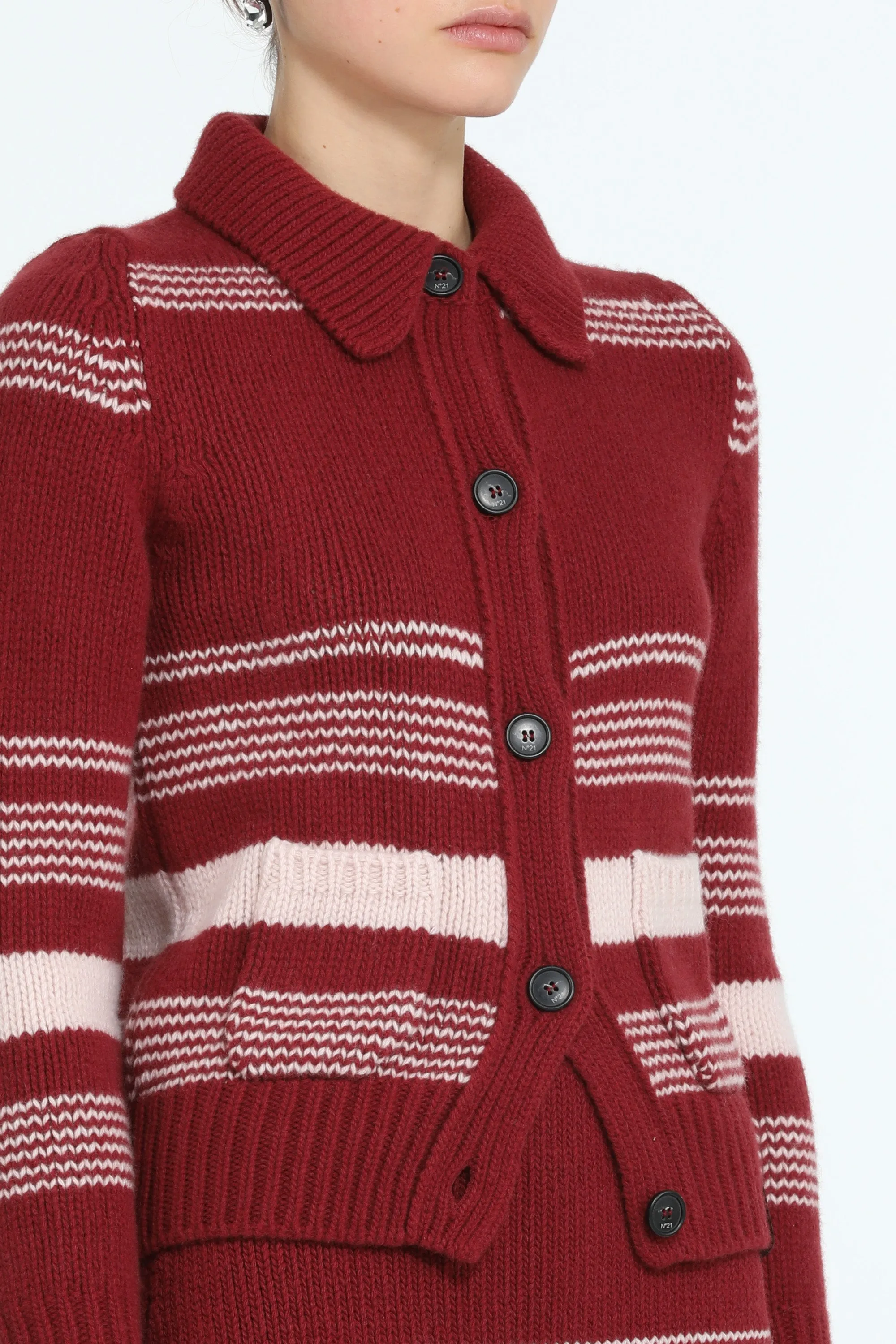 Cardigan a righe con colletto sold by No. 21 product image thumbnail 5