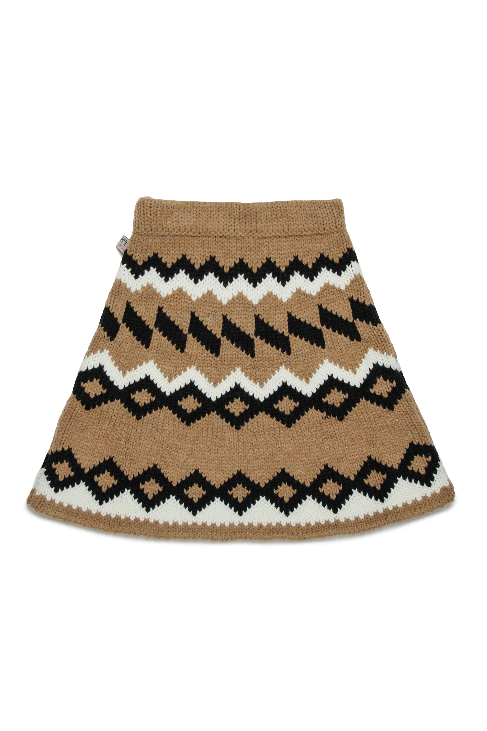 Gonna in maglia con motivo geometrico sold by No. 21 product image thumbnail 2