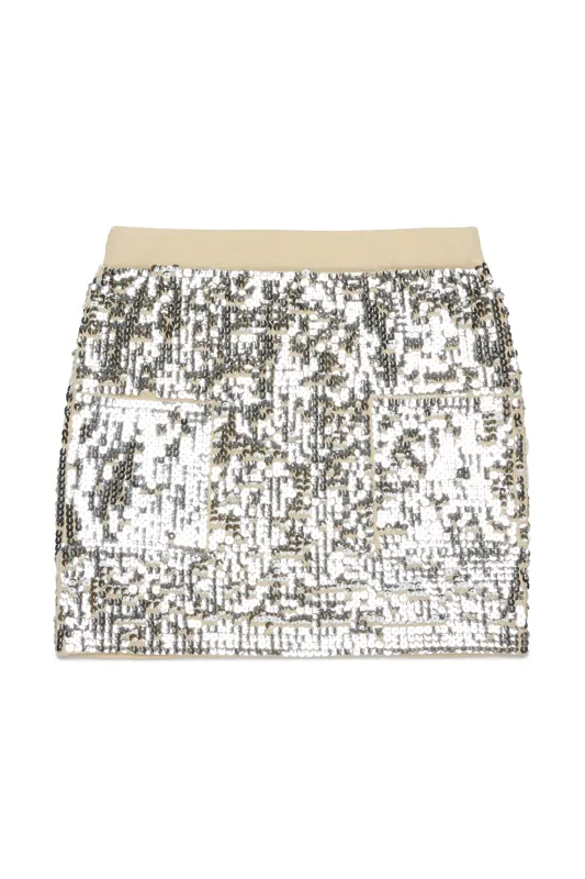 Minigonna in misto lana con paillettes sold by No. 21