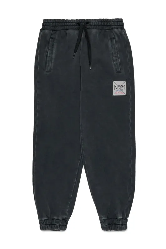 Pantaloni jogger in felpa effetto vissuto sold by No. 21