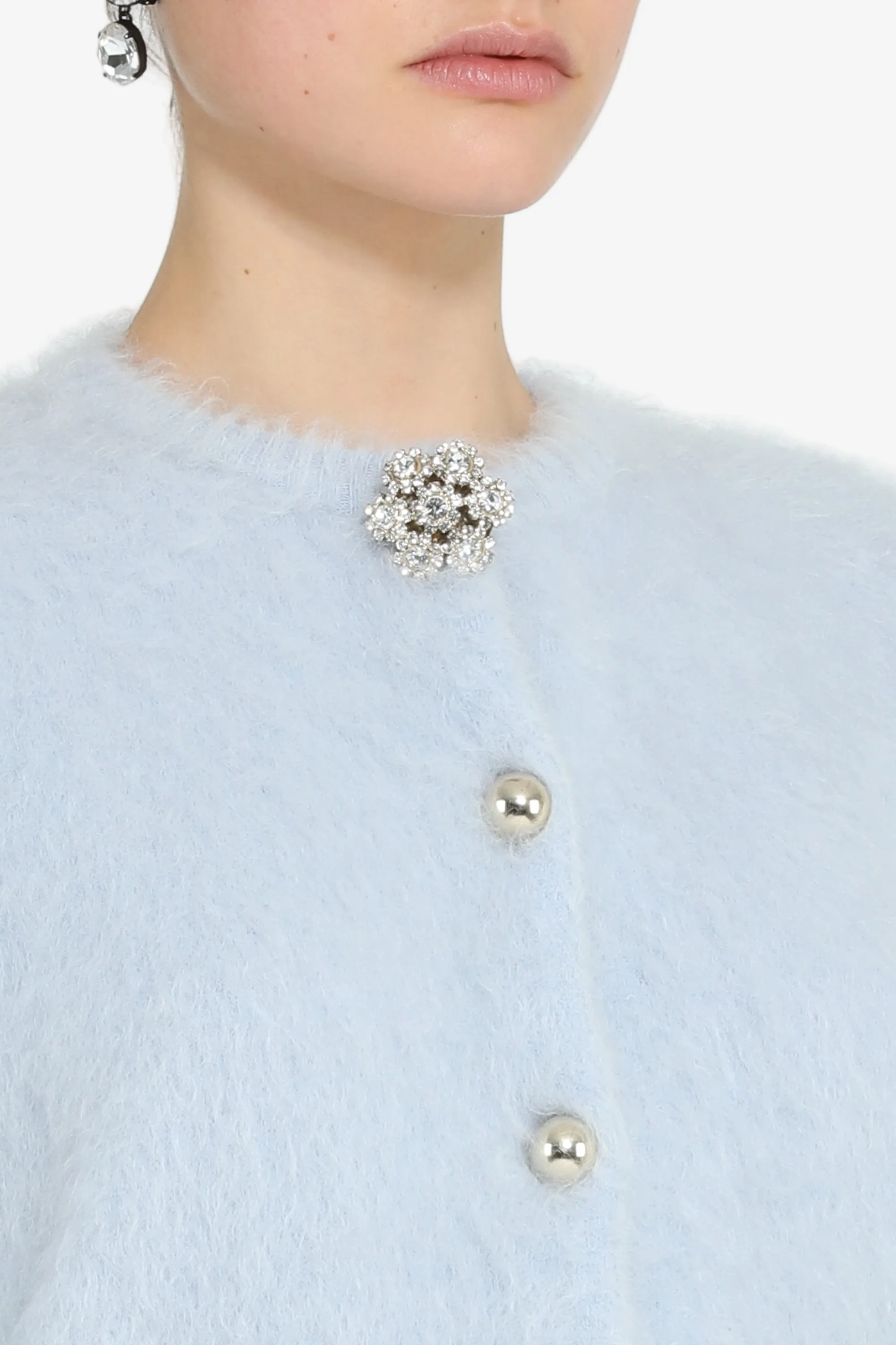 Cardigan girocollo con bottoni gioiello sold by No. 21 product image thumbnail 5