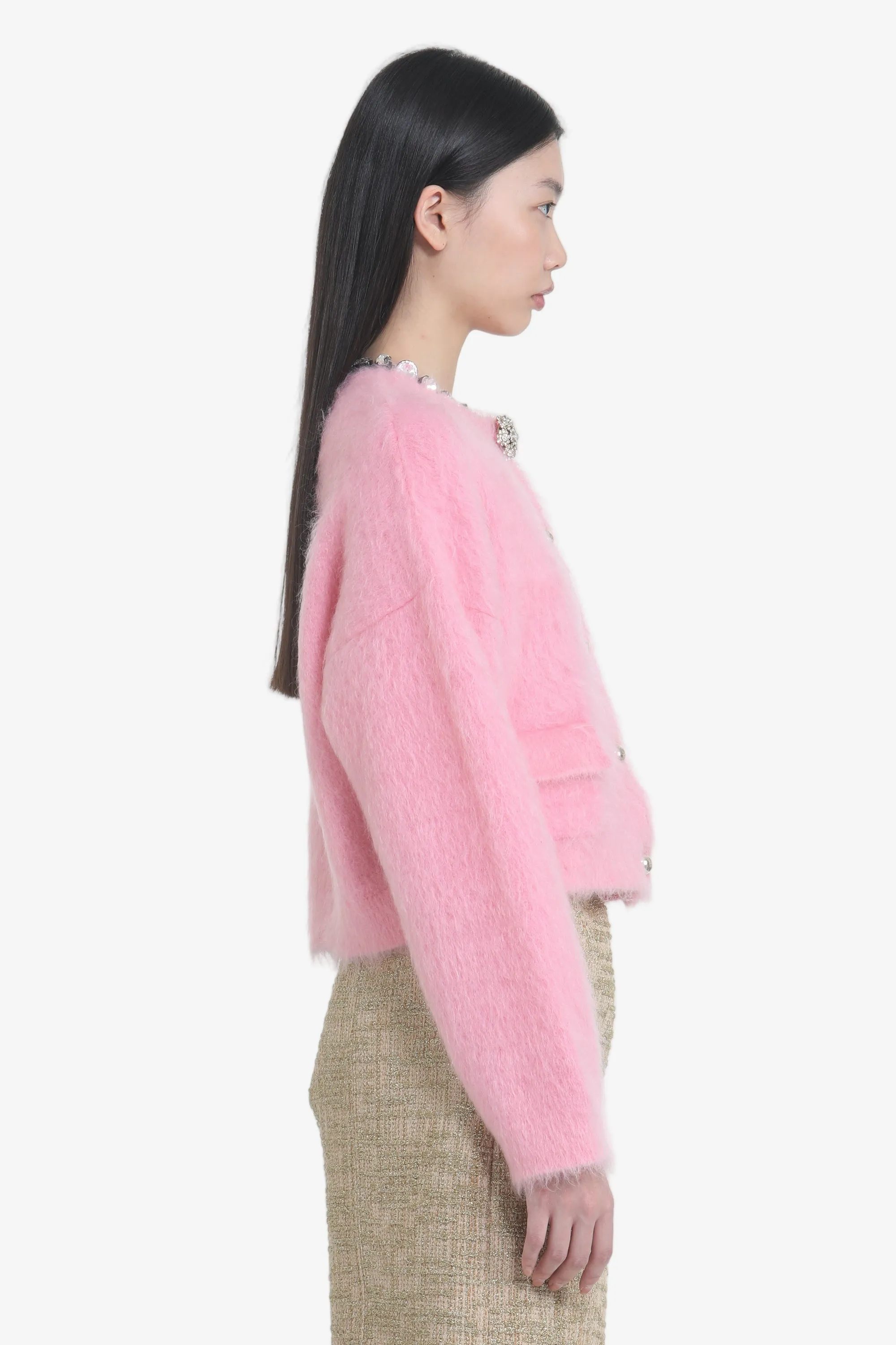 Cardigan girocollo con bottoni gioiello sold by No. 21 product image thumbnail 3