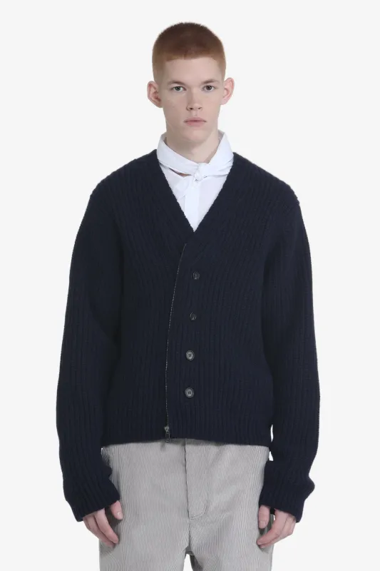 Maglione collo a V con bottoni e zip sold by No. 21