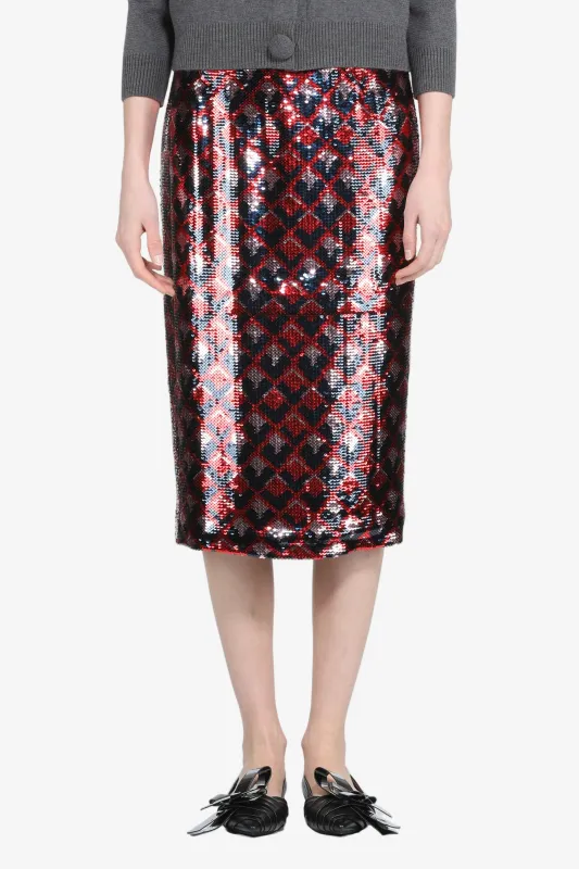 Gonna tubino con tessuto a paillettes sold by No. 21