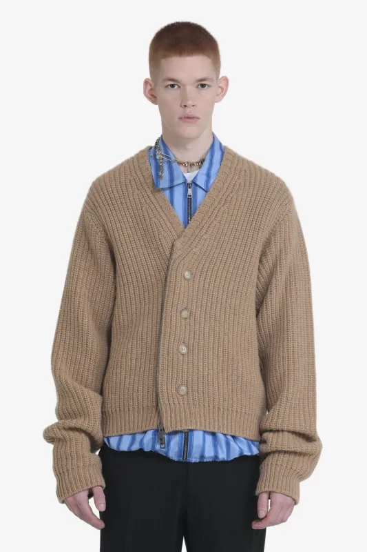 Maglione collo a V con bottoni e zip sold by No. 21