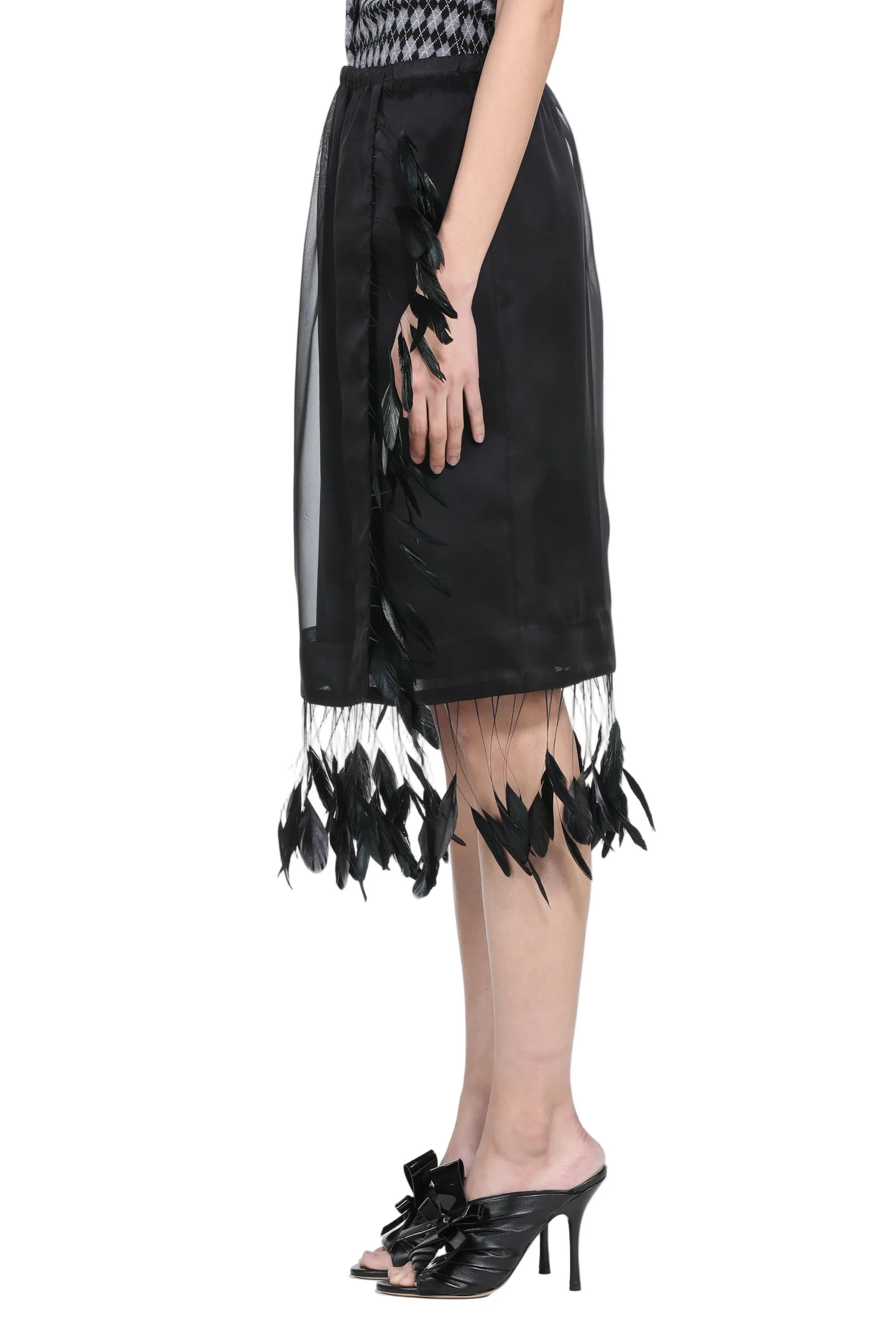 Gonna midi a portafoglio con applicazione piume sold by No. 21 product image thumbnail 3