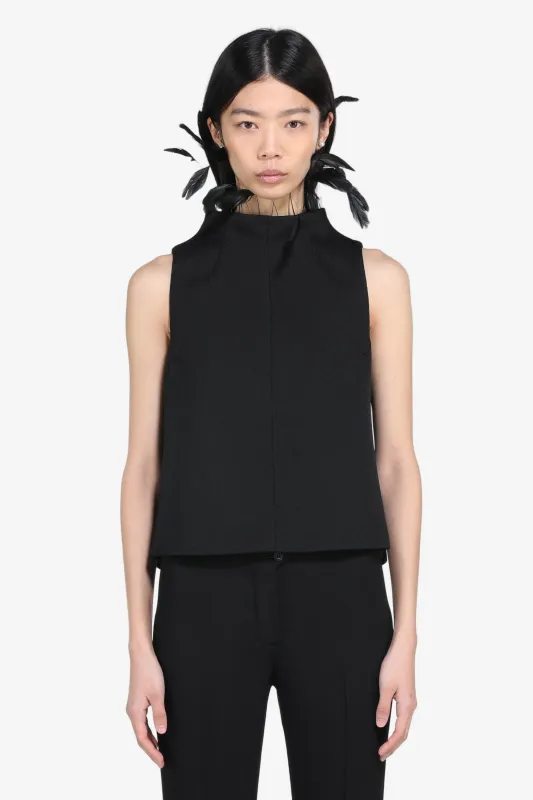 Top senza maniche con piume sold by No. 21