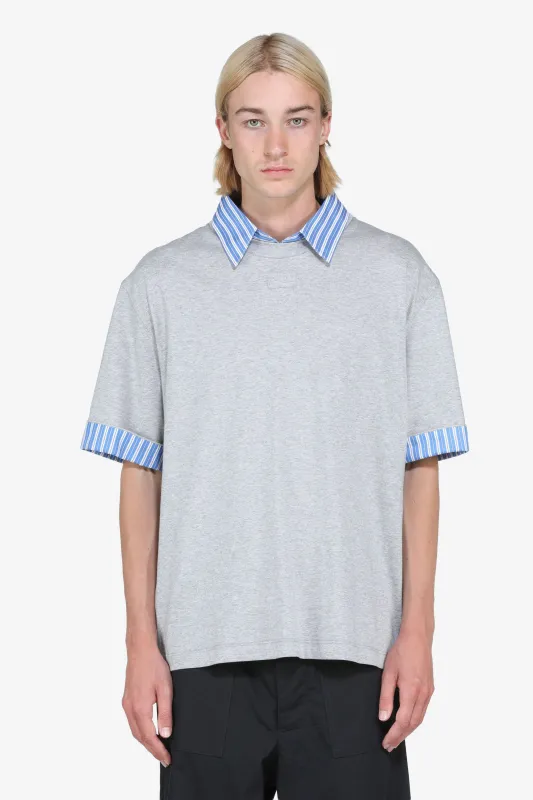 T-shirt maniche corte con colletto camicia sold by No. 21