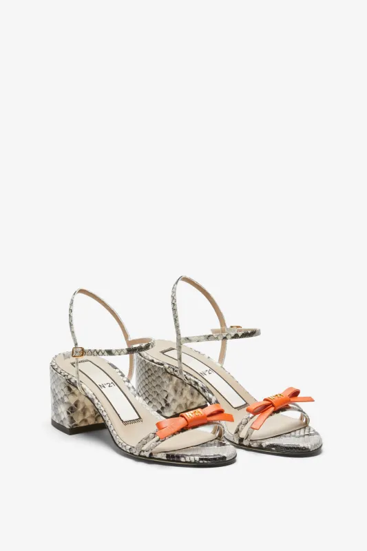 Sandali con tacco e fiocchetto sold by No. 21