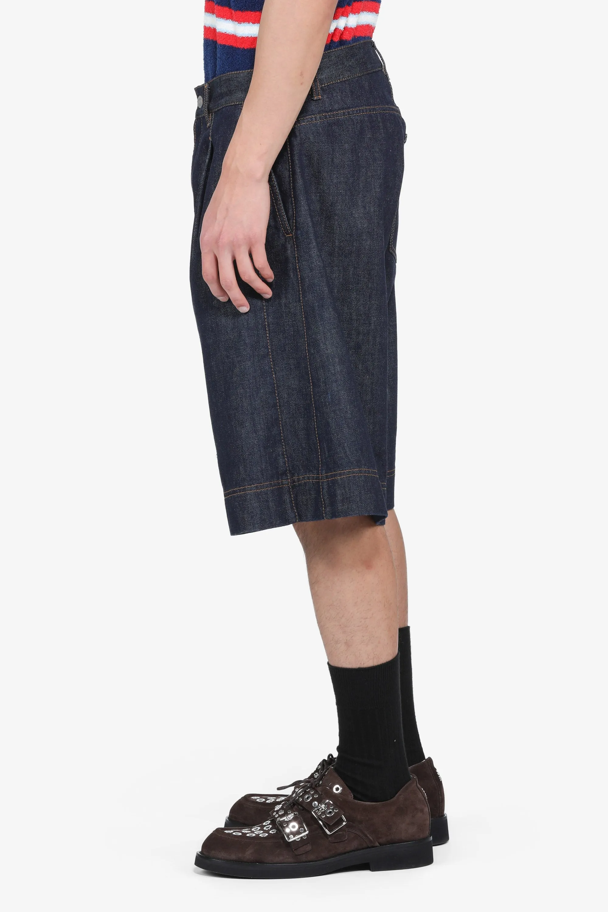 Pantalone bermuda in denim sold by No. 21 product image thumbnail 4