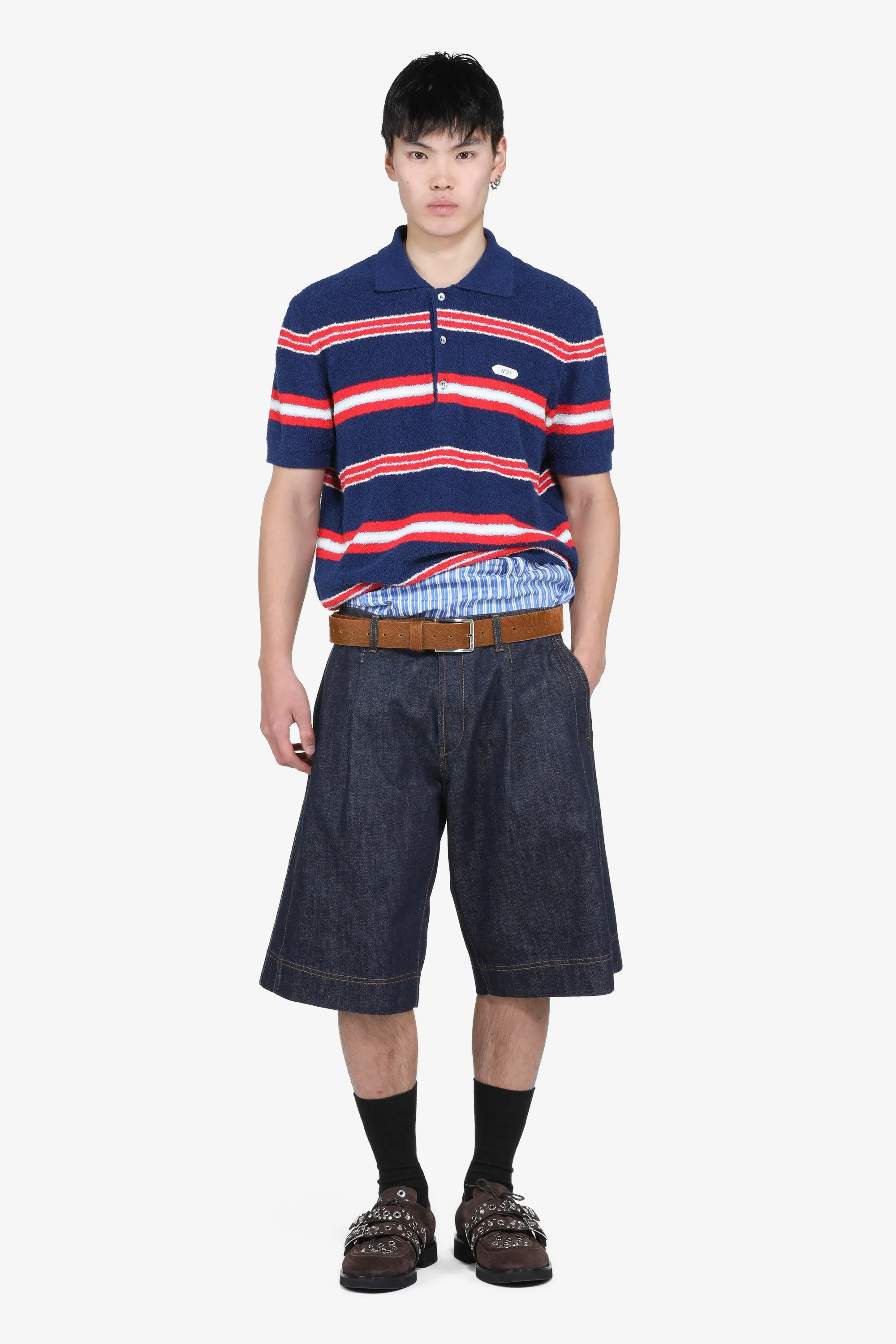 Pantalone bermuda in denim sold by No. 21 product image thumbnail 2