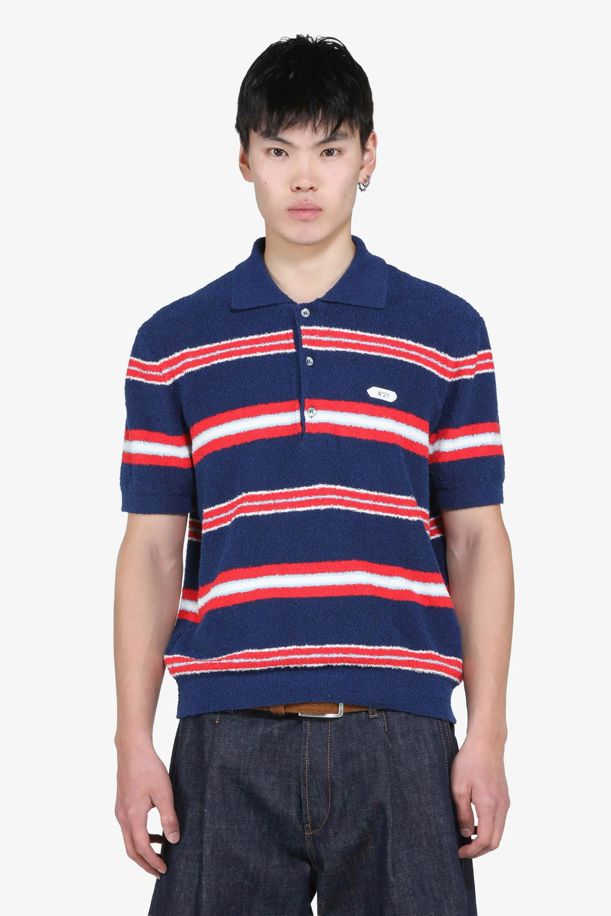 Polo a righe con logo sold by No. 21