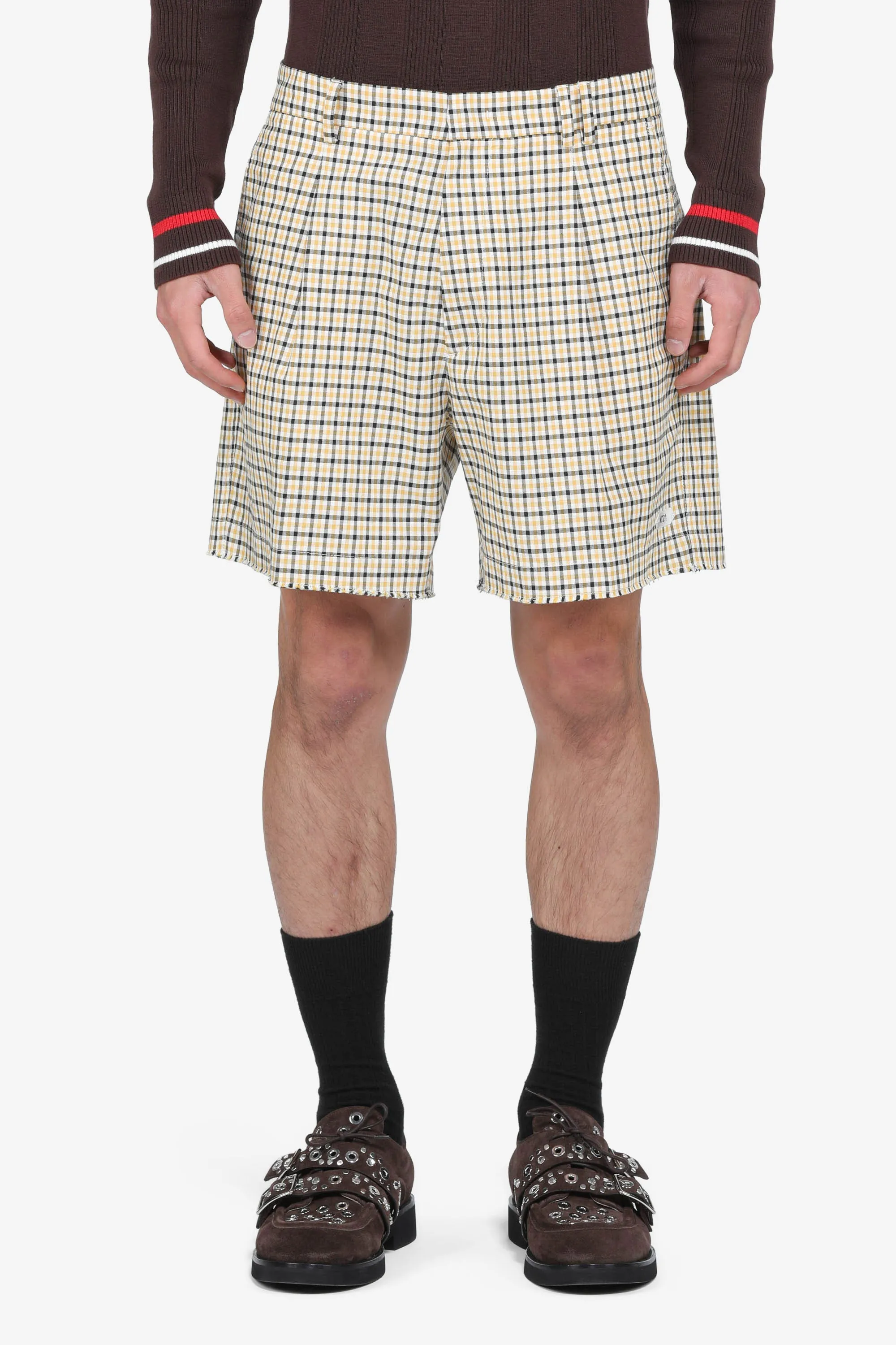 Pantalone bermuda a quadretti sold by No. 21