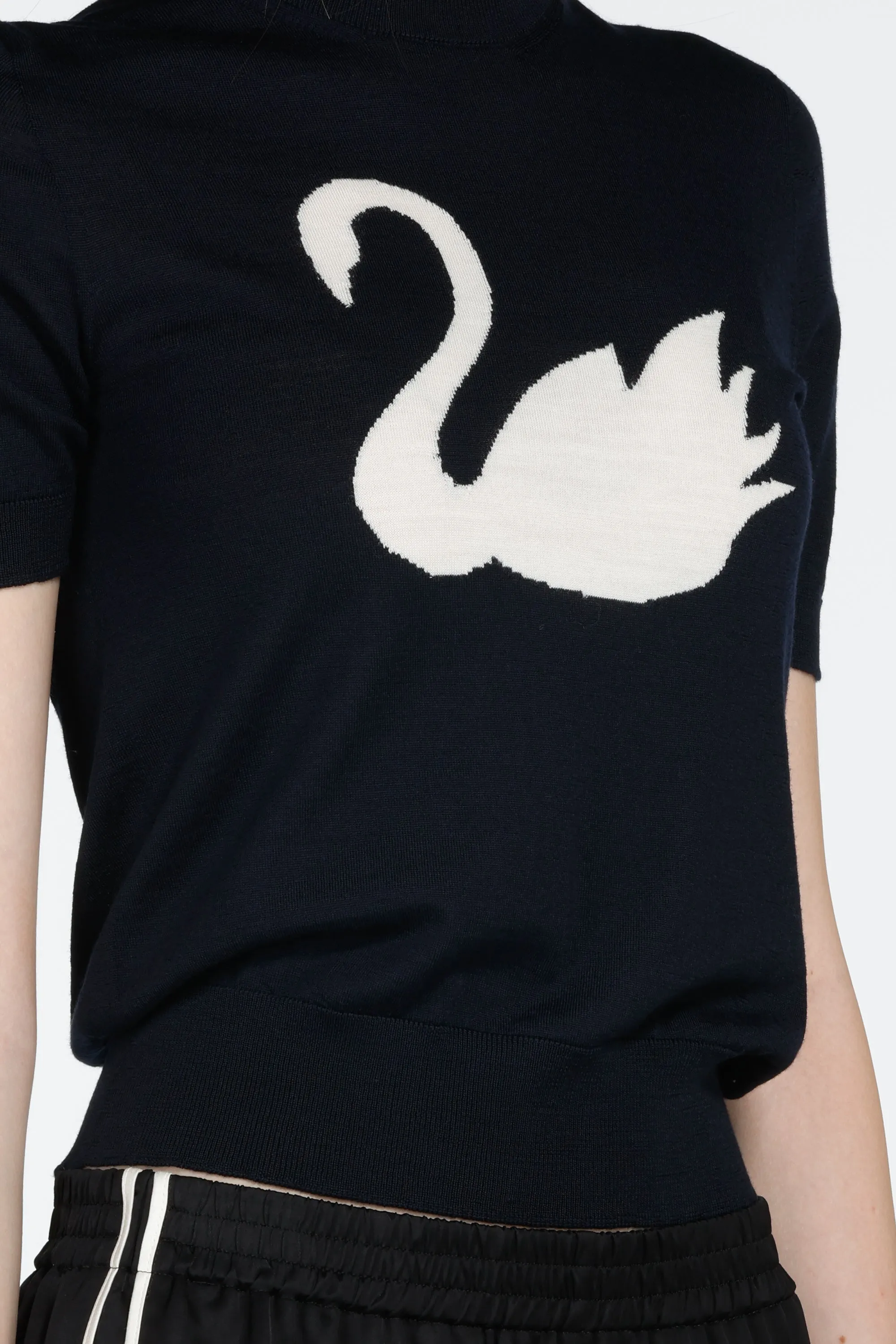 Maglia girocollo a maniche corte con disegno jacquard sold by No. 21 product image thumbnail 5