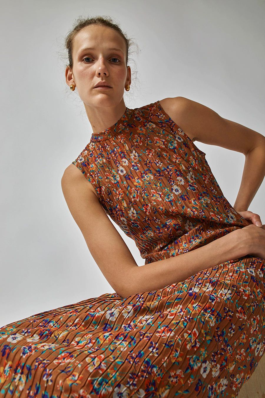 No.6 Mia Dress in Bronze Wisteria sold by No. 6