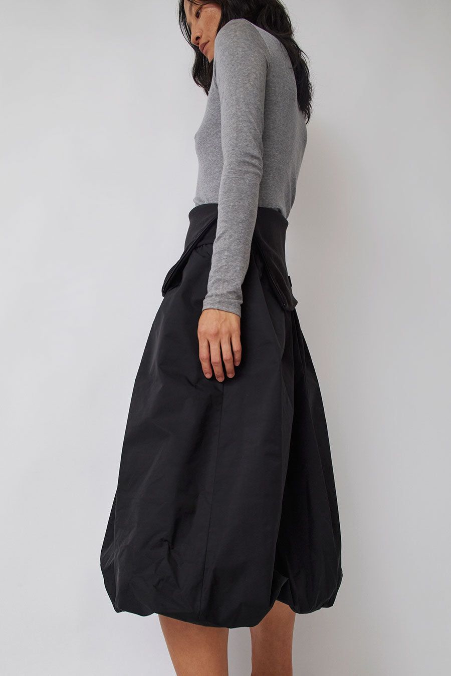 Amomento Banding Volume Skirt in Black sold by No. 6 product image thumbnail 2