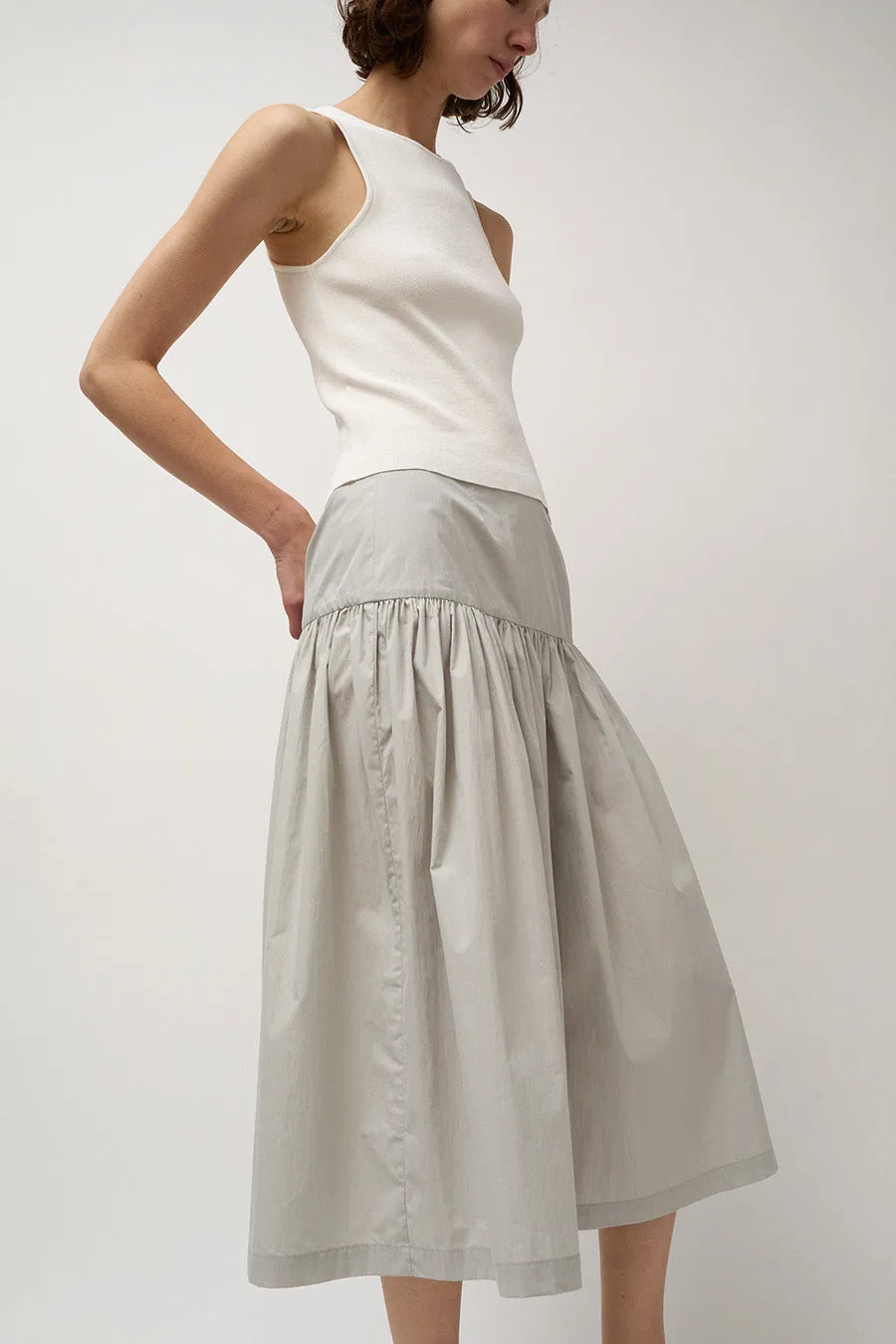 Amomento Shirring Flare Pants in Light Grey sold by No. 6 product image thumbnail 3