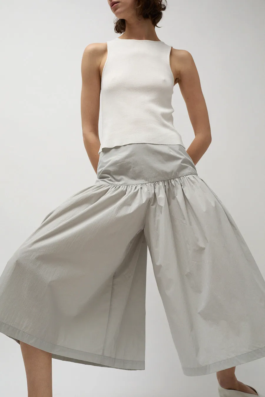 Amomento Shirring Flare Pants in Light Grey sold by No. 6 product image thumbnail 2