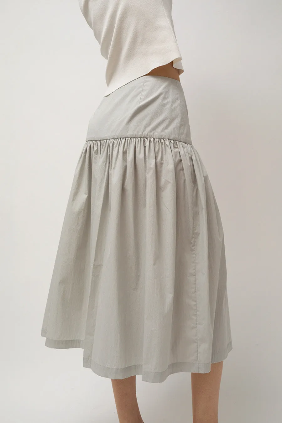 Amomento Shirring Flare Pants in Light Grey sold by No. 6 product image thumbnail 5