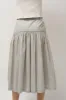 Amomento Shirring Flare Pants in Light Grey sold by No. 6