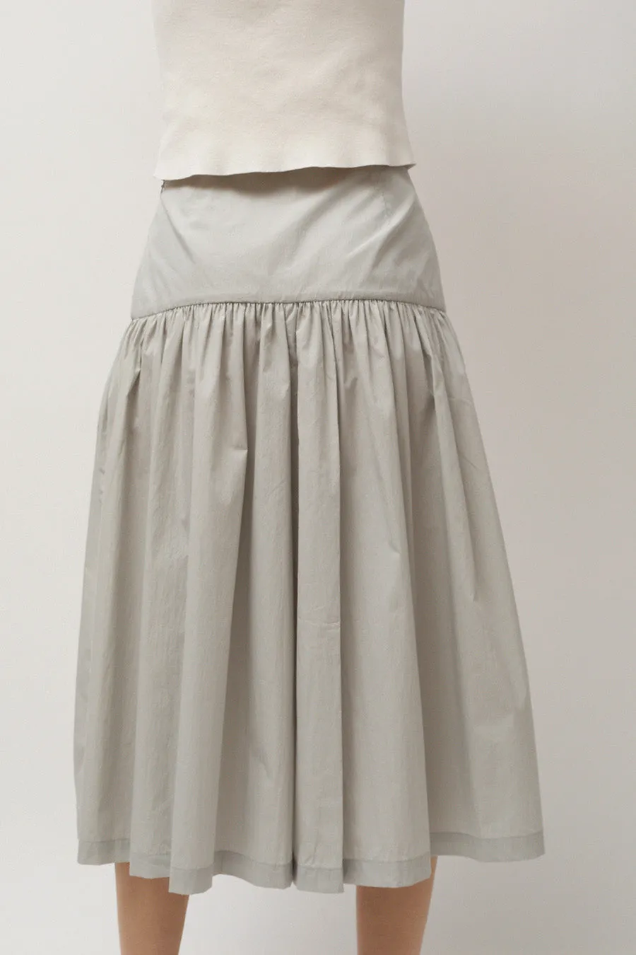 Amomento Shirring Flare Pants in Light Grey sold by No. 6 product image thumbnail 4