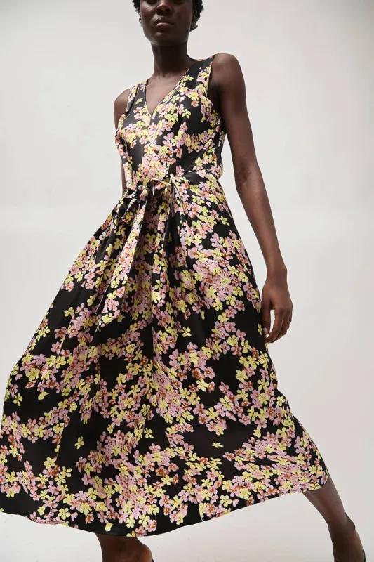 No.6 Orlean Dress in Black Pansy sold by No. 6