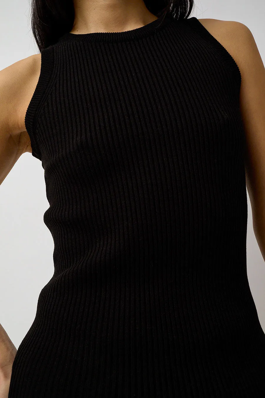 Mijeong Park Ribbed Knit Tank in Black sold by No. 6 product image thumbnail 2