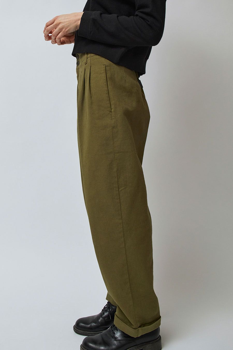 YMC Keaton Trouser in Olive sold by No. 6 product image thumbnail 3