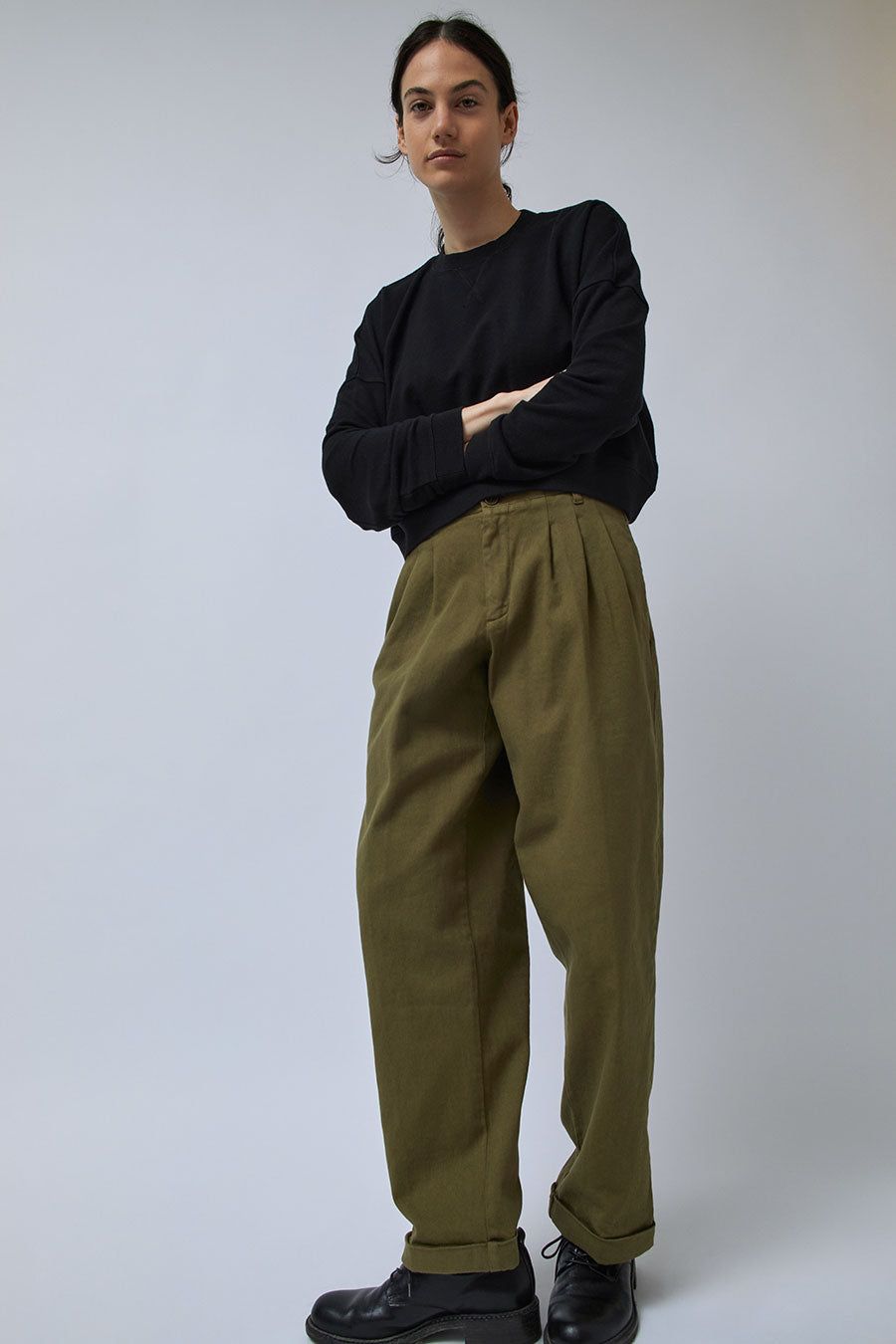 YMC Keaton Trouser in Olive sold by No. 6
