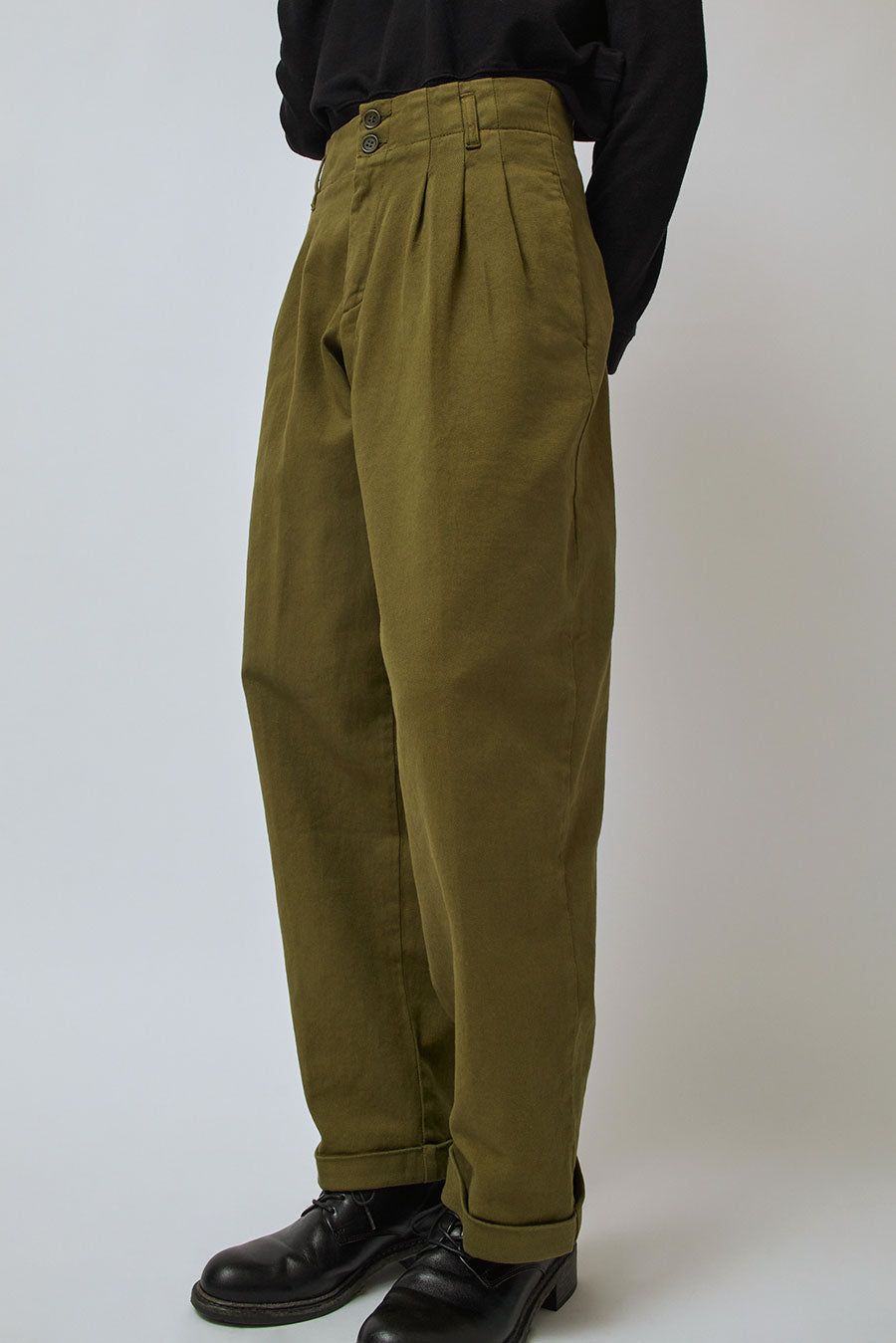 YMC Keaton Trouser in Olive sold by No. 6 product image thumbnail 2