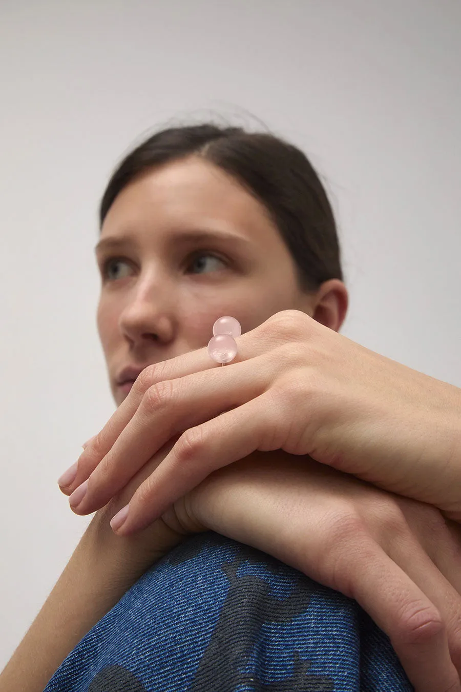 Saskia Diez Sling Ring in Rose Quartz sold by No. 6 product image thumbnail 4