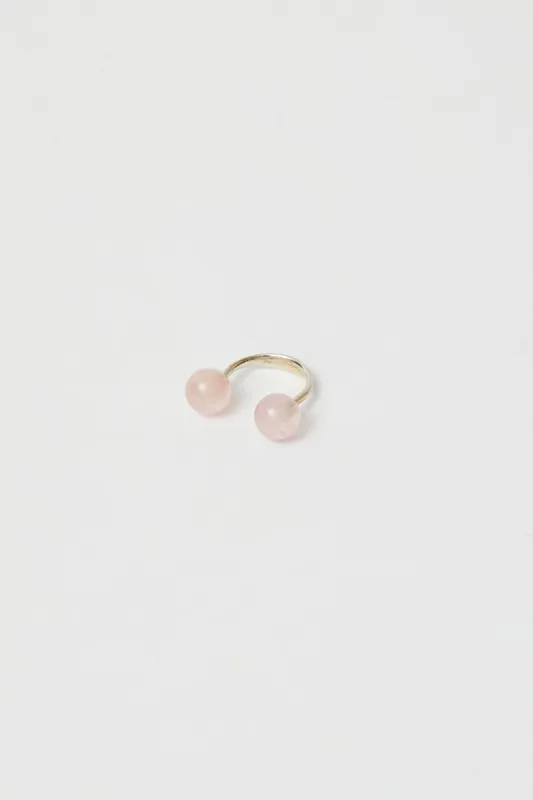 Saskia Diez Sling Ring in Rose Quartz sold by No. 6