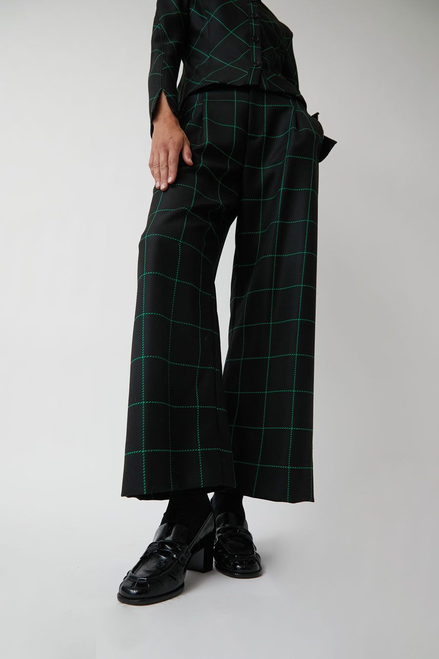No.6 Kent Pant in Black and Green Plaid sold by No. 6 product image thumbnail 2