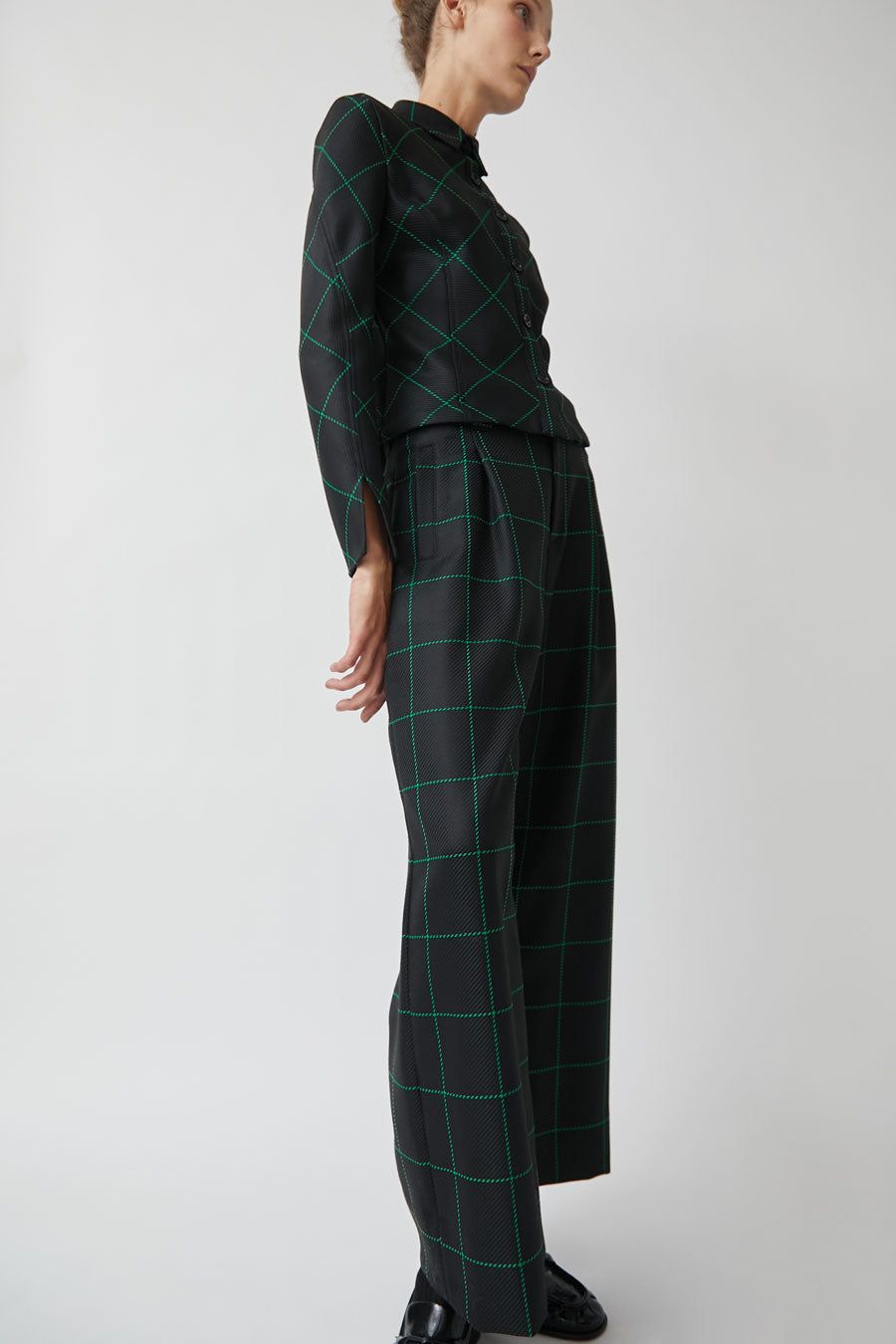 No.6 Kent Pant in Black and Green Plaid sold by No. 6 product image thumbnail 4