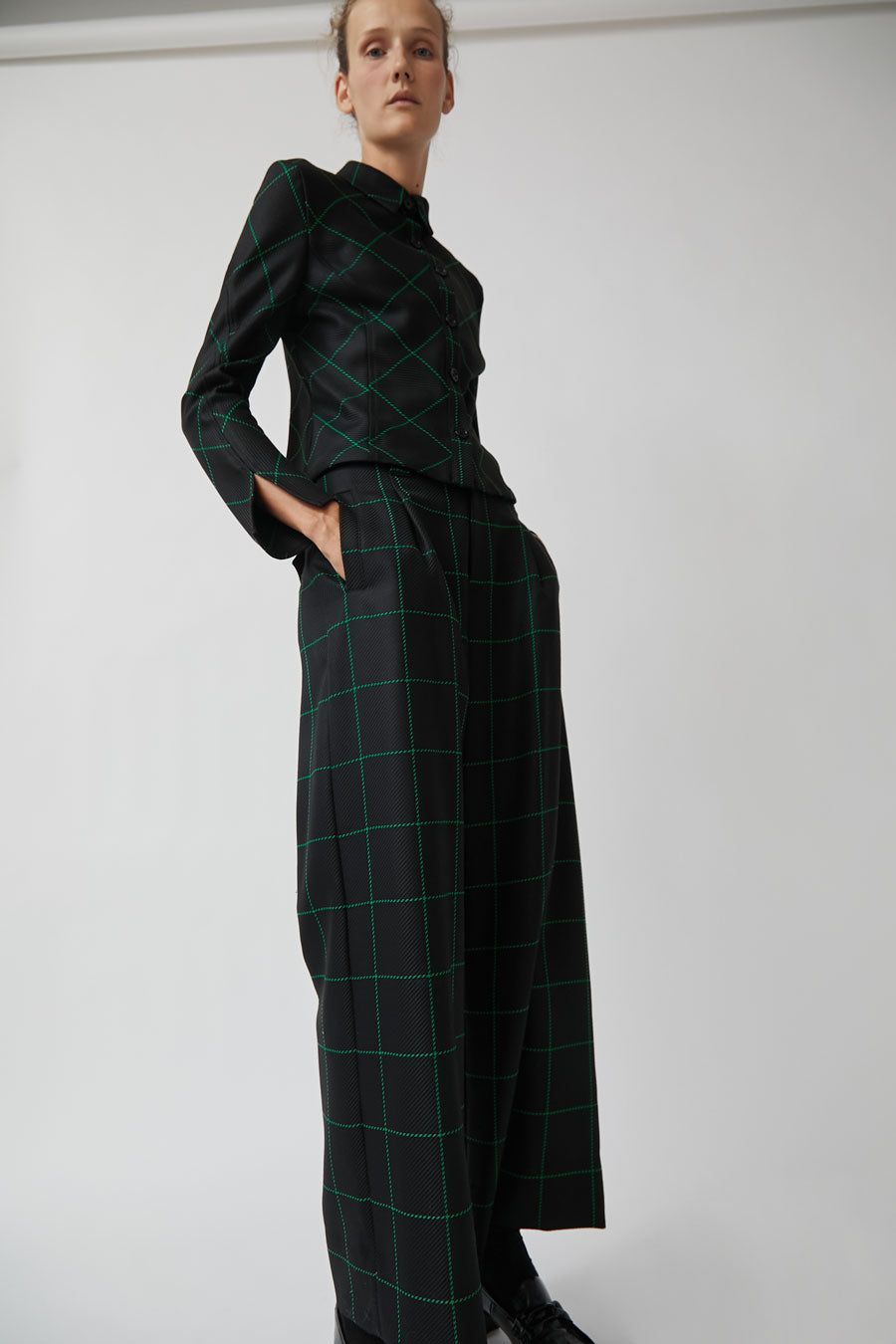 No.6 Kent Pant in Black and Green Plaid sold by No. 6 product image thumbnail 3