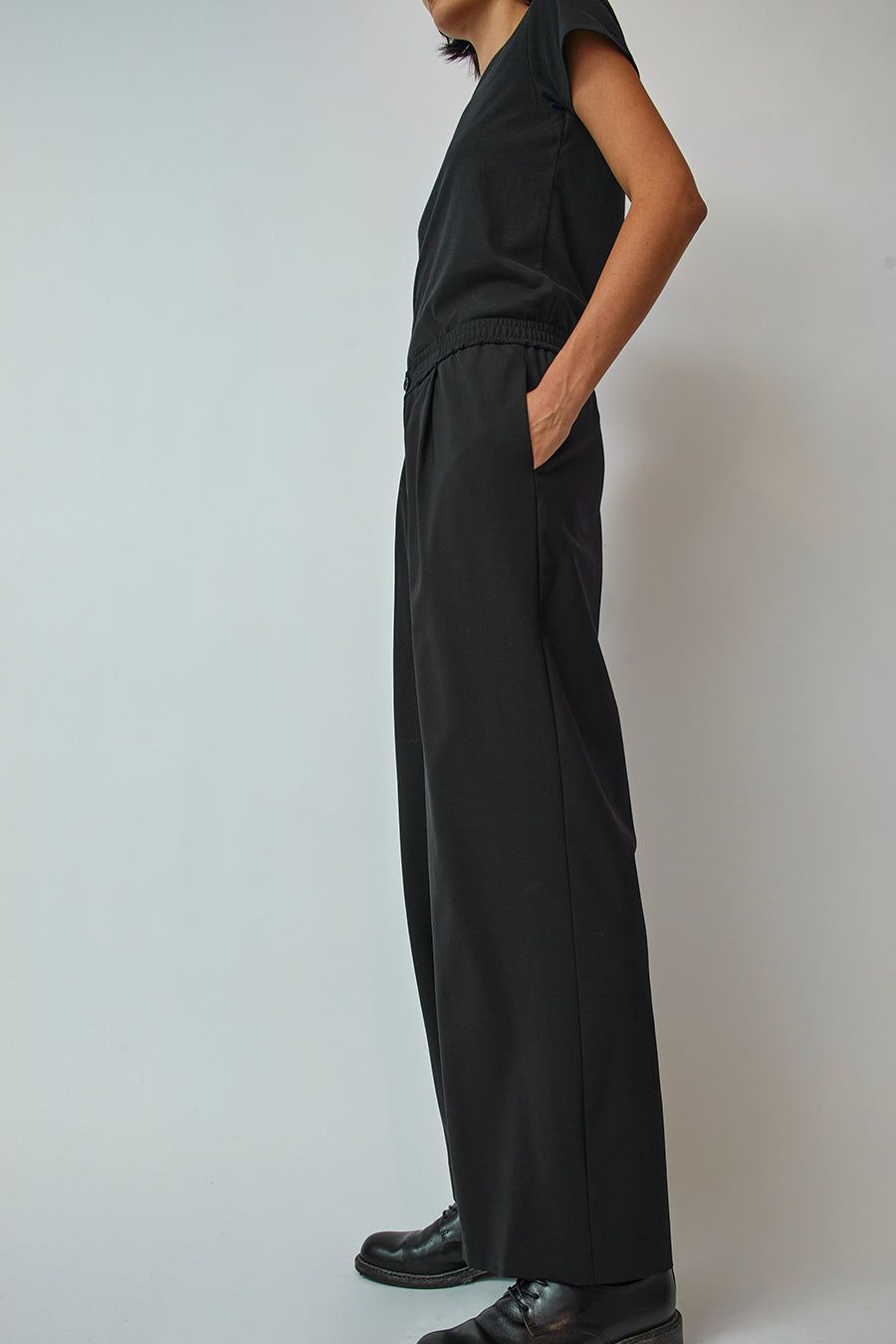 6397 Pleated Long Pull On Pant in Black sold by No. 6 product image thumbnail 2