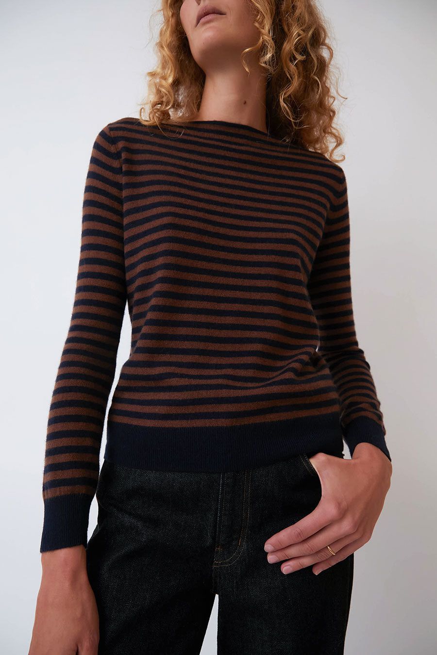 Rue Blanche Lumina Stripe Sweater in Stripe and Nut sold by No. 6 product image thumbnail 3